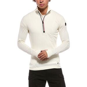 Moncler Mens 1/2-Zip Pullover, White